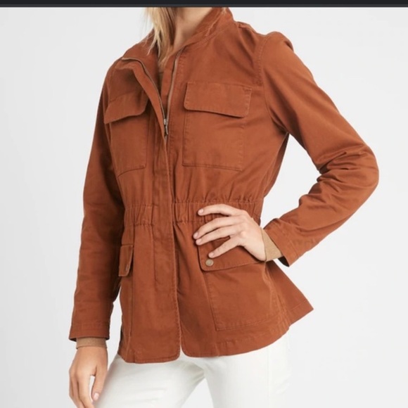 Banana Republic Lightweight Utility Jacket Rust Sz XS - Picture 1 of 10